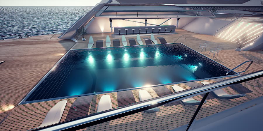 Ample lounging around the pool (Photo: René Gabrielli)