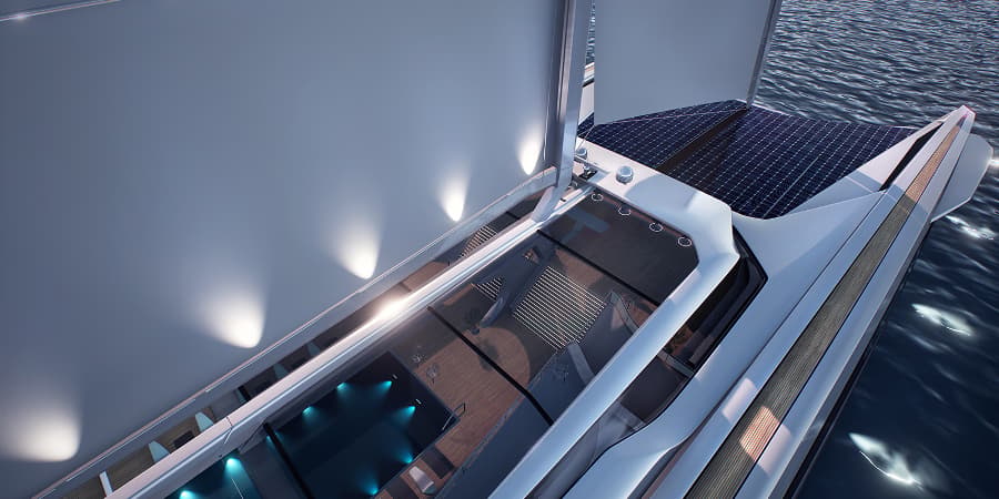 A solar paneled bow (Photo: René Gabrielli)