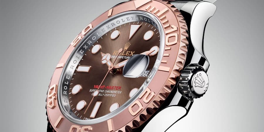 Rolex Oyster Perpetual Yacht-Master 40 - close.jpg A chocolate dial with steel and Everose details (Photo: Rolex)