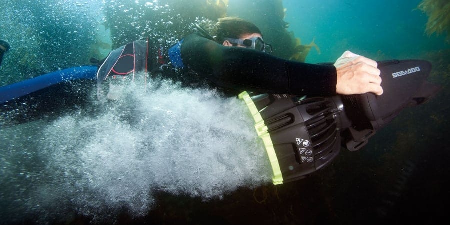 RS1 is Sea-Doo's top-of-the-line underwater scooter