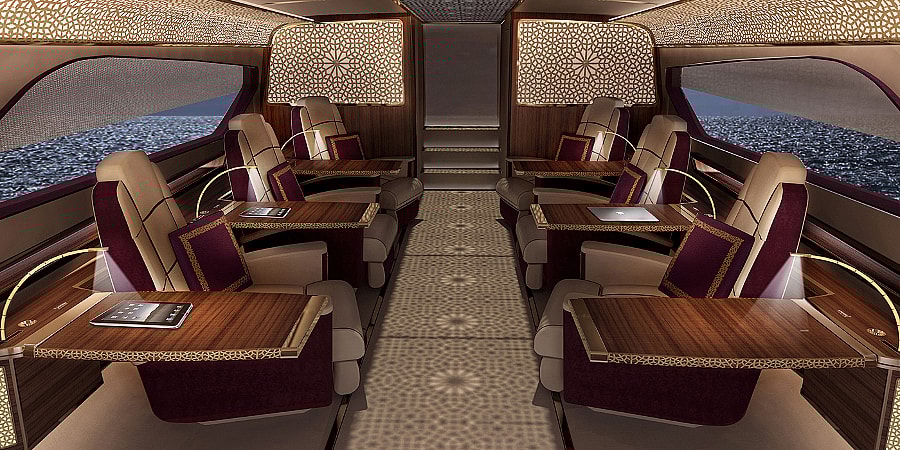 Endeavour 23m superlimo concept - interior.jpg It boasts sumptuous seating for six (Photo: Federico Fiorentino Superyacht Design)