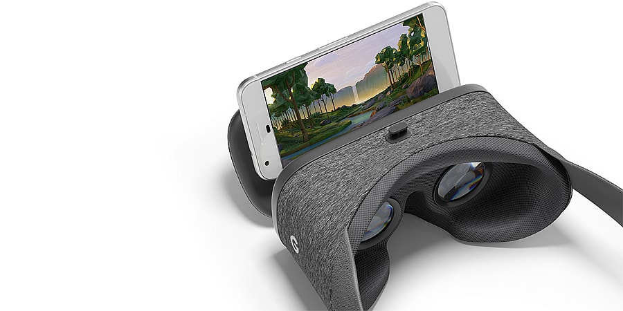 Made by Google - Daydream View VR headset.jpg The Daydream View VR headset (Photo: Google)
