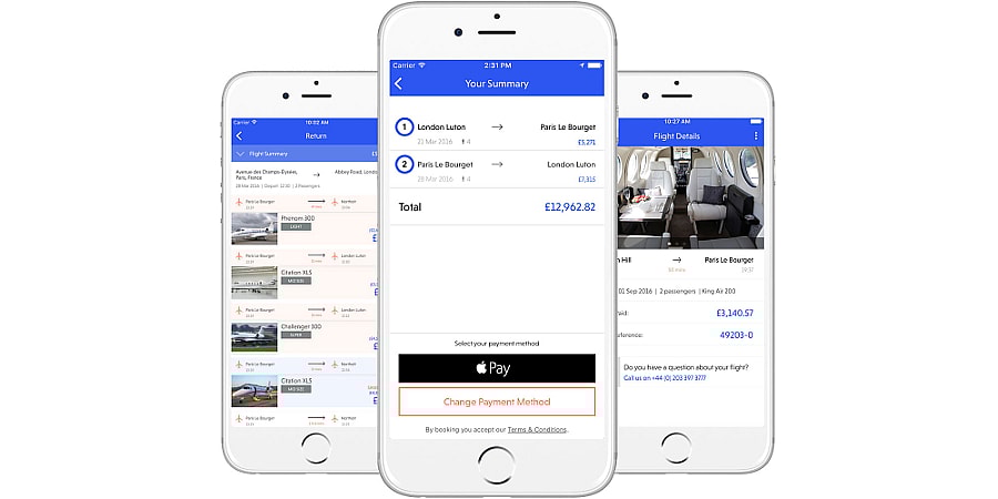 Stratajet private jet booking service - app screens.jpg The app searches hundreds of variables in seconds (Photo: Stratajet)