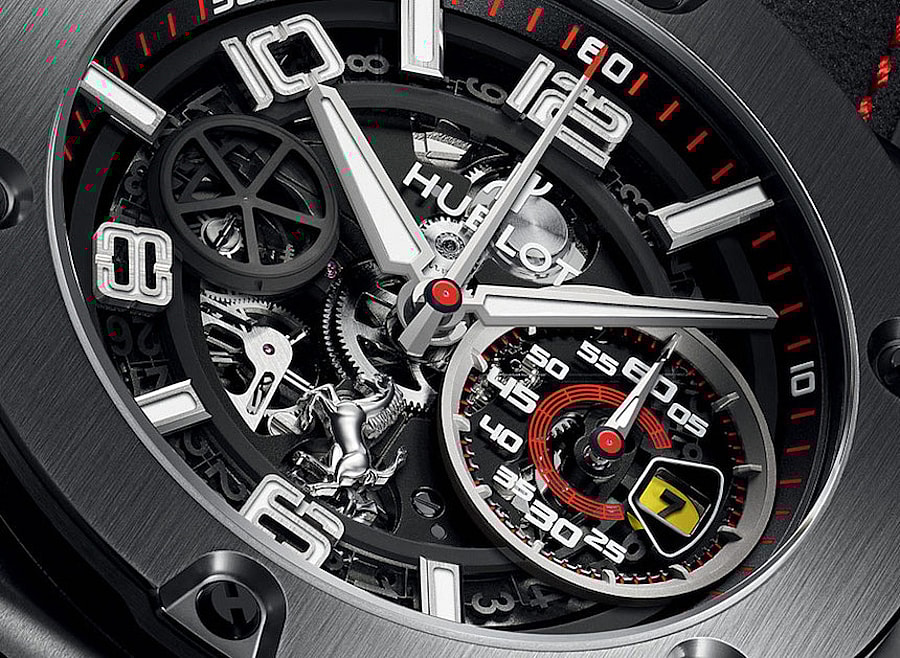 Hublot Big Bang Ferrari Unico watches - Carbon close.jpg They sport a cleaner bezel and sportier dial