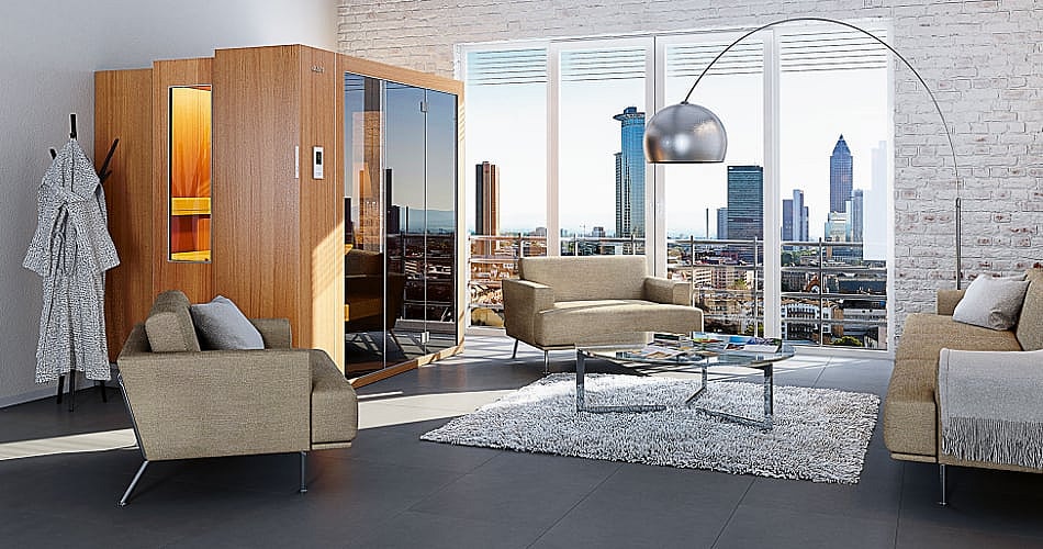 KLAFS Sauna S1 - expanded.jpg A fully functioning 5-foot deep sauna