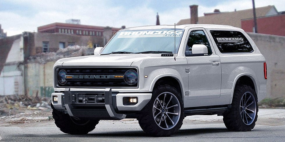 white ford bronco