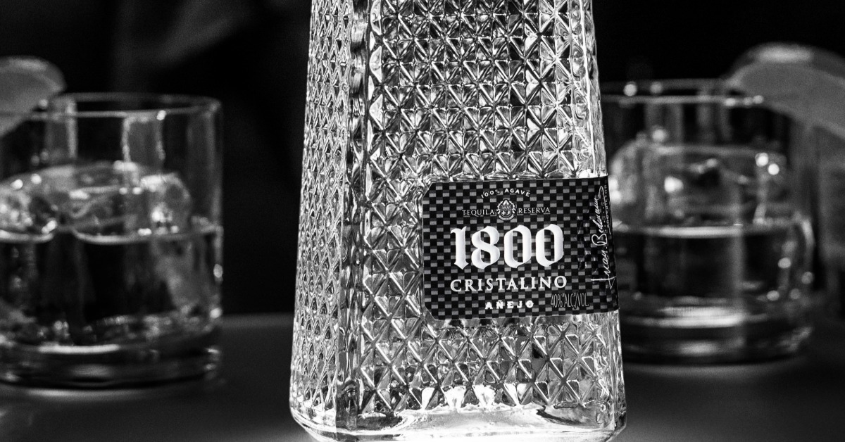 1800 Cristalino Añejo Tequila Comes in Luxe Cut Glass Prism Bottle.