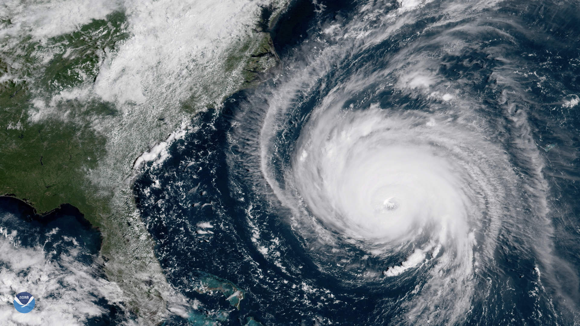 Satellite view, Hurricane Florence