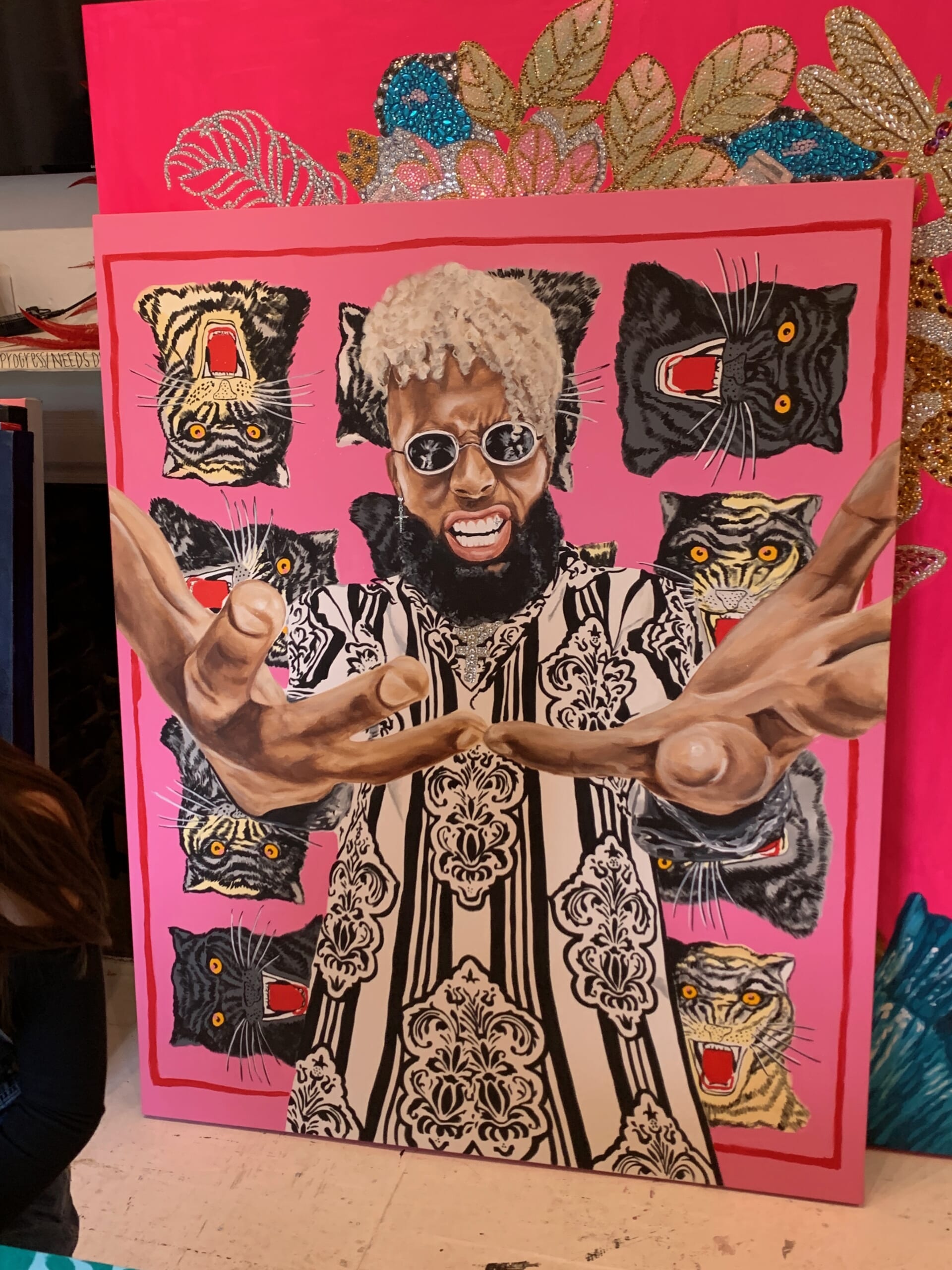 Ashley Longshore Odell Beckham Jr. Portrait