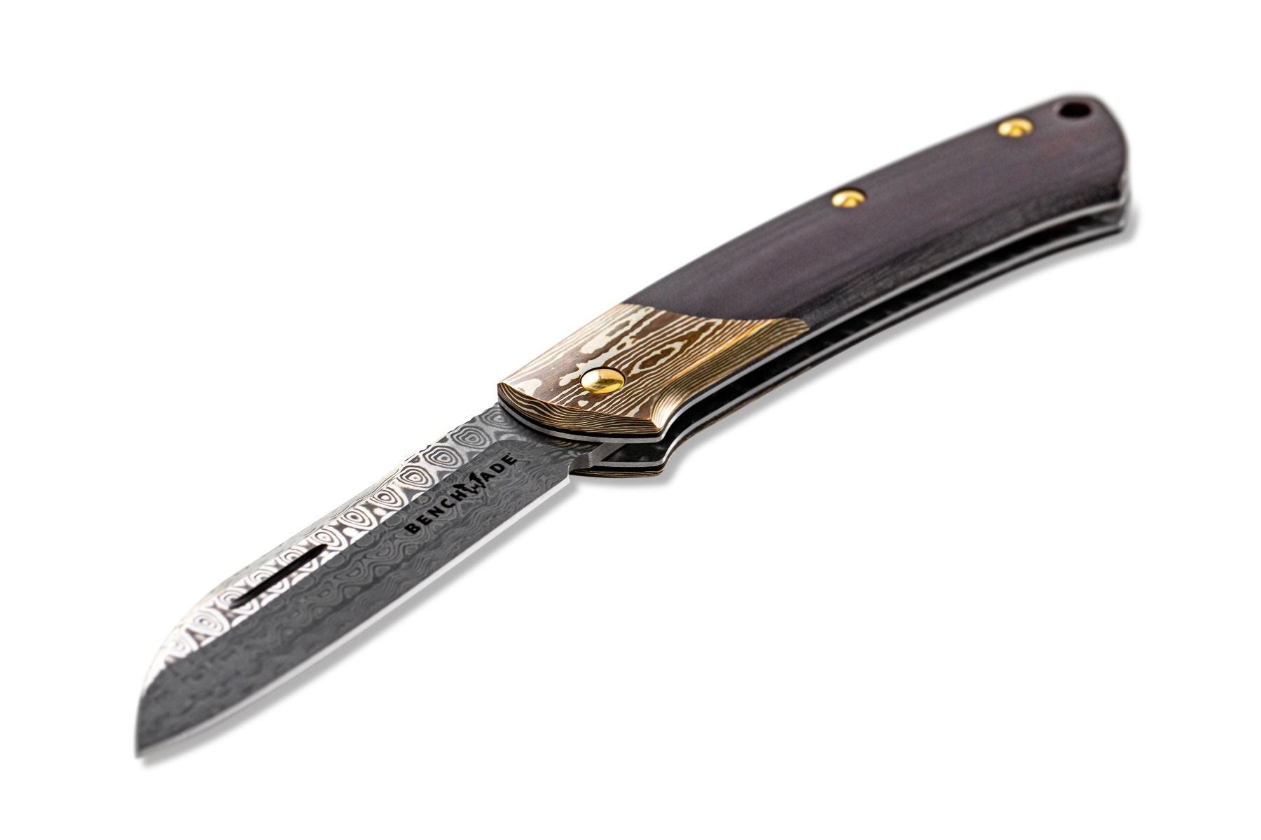 Benchmade Damascus Steel And Gold Proper Is A Premium Gentlemans 