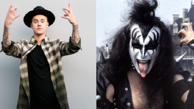 Bieber and Gene Simmons