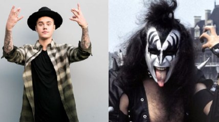 Bieber and Gene Simmons