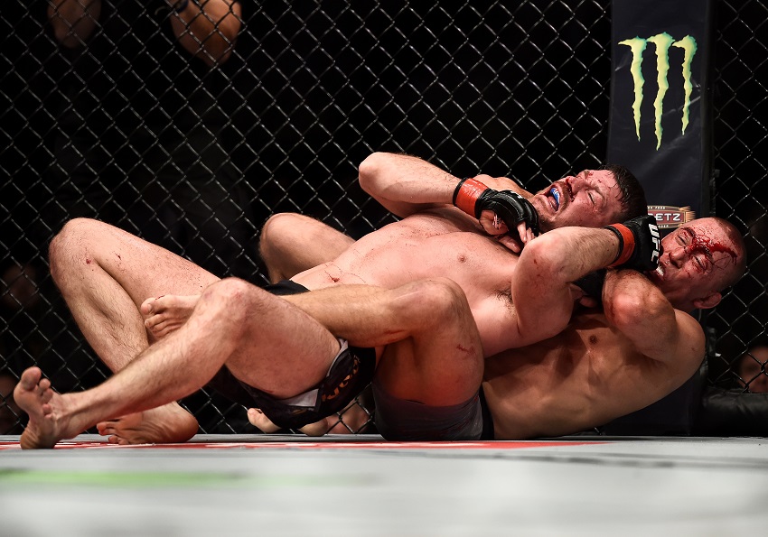 bisping-v-st-pierre-choke-getty Bisping vs. St-Pierre choke out