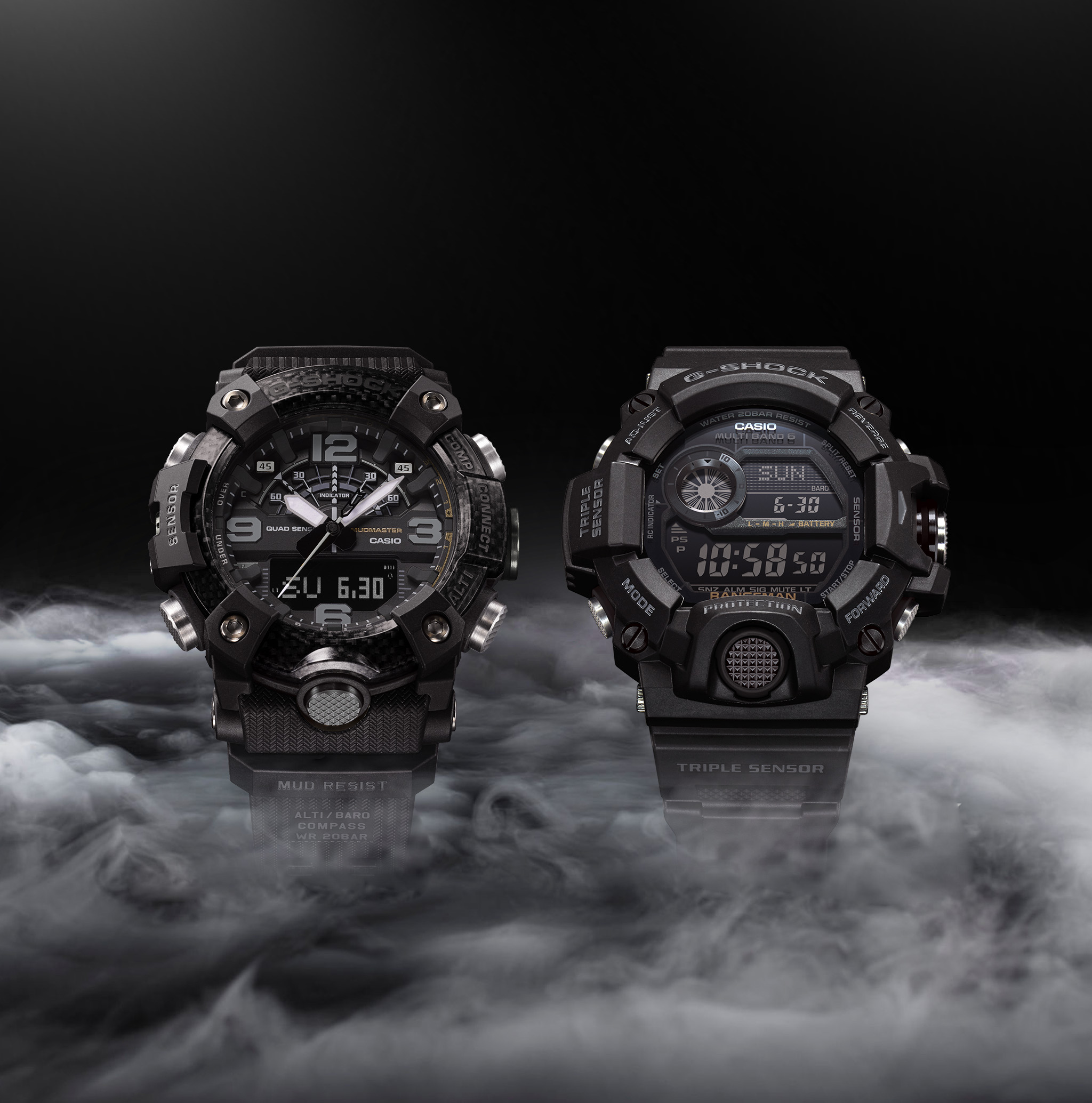 let brændstof dollar G-Shock Debuts Blackout Editions of Mudmaster and Rangeman Watches - Maxim