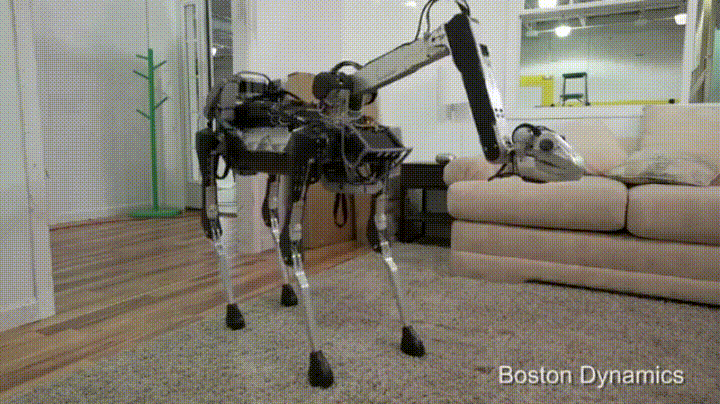 Boston Dynamics agile SpotMini robo dog - dancing.gif