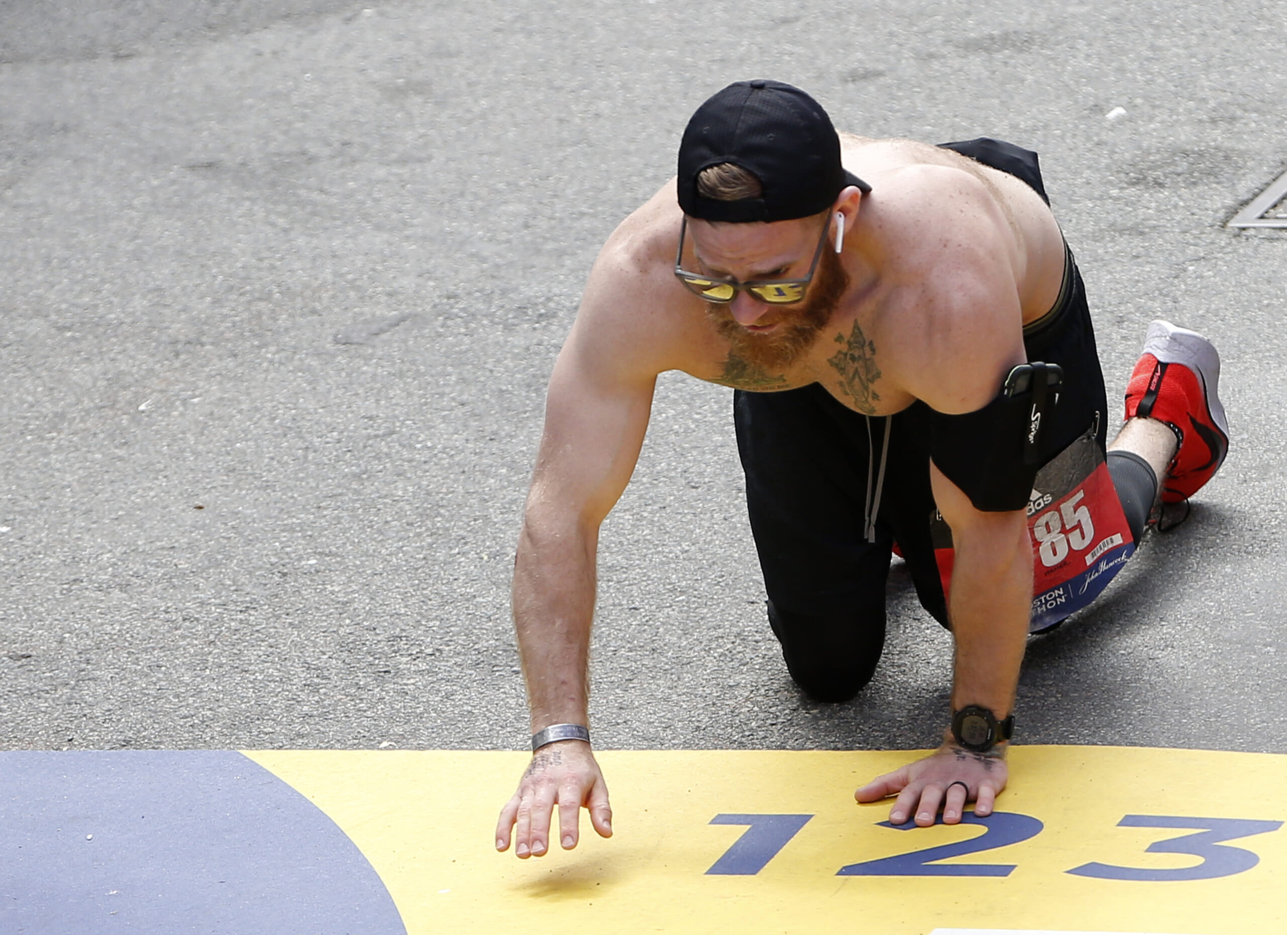Boston Marathon Marine