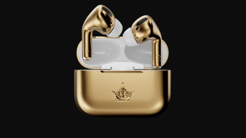 These 18-Karat Gold-Wrapped AirPods Pro 