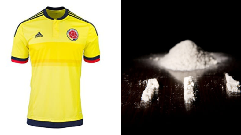 cocaine soccer jersey promo