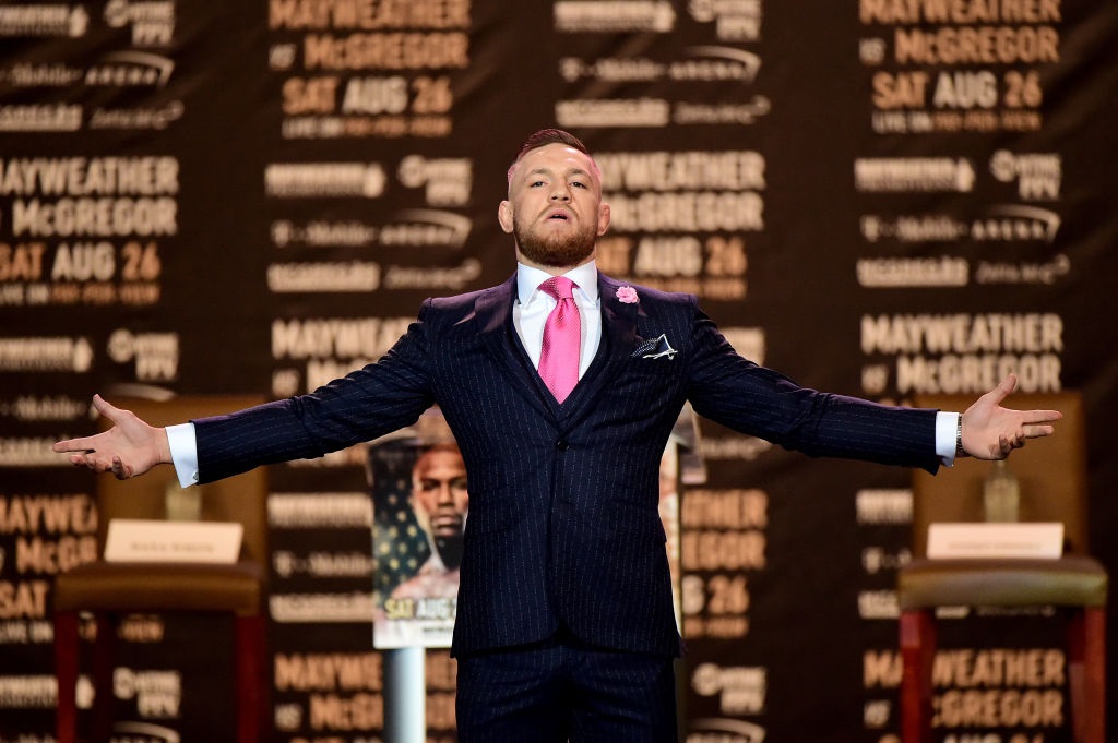 Floyd Mayweather in snazzy robe before McGregor fight