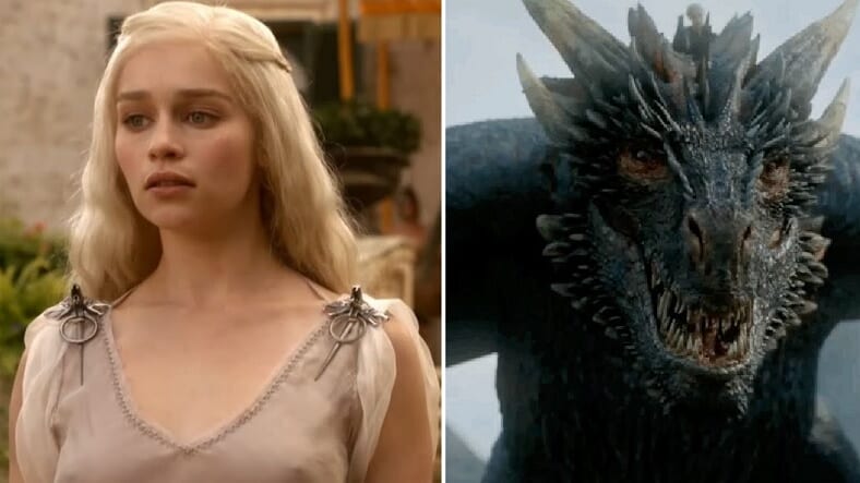 Daenerys Targaryen and one of her babies