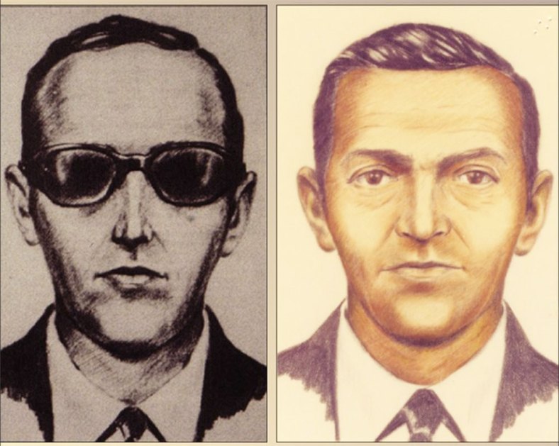 Suspect sketches for D.B. Cooper. (Image: FBI.gov)