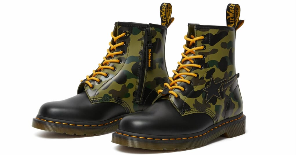 Dr. Martens and A Bathing Ape Re-Issue Classic 1460 Boots - Maxim