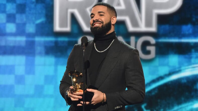 Drake accepts the Best Rap Song award for 'God's Plan' onstage backstage during the 61st Annual Grammy Awards
