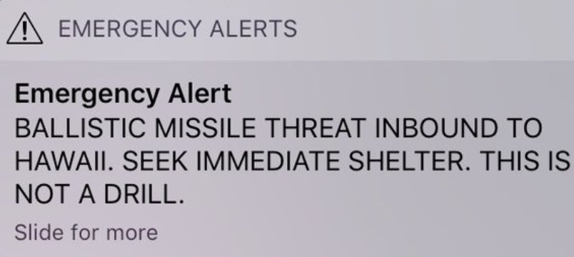 emergency-alert Missile Alert
