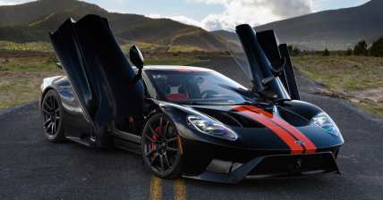 facebook-Linked_Image___Black and orange Ford GT with doors open