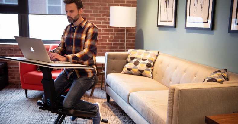 The Edge all-in-one folding desk and chair (Photo: Edge Desk LLC)