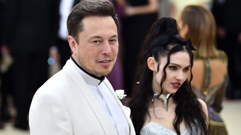 Elon Musk and girlfriend Grimes.