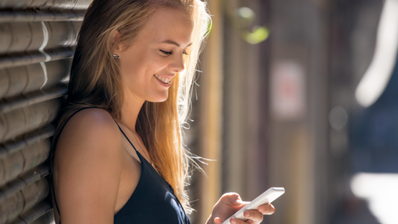 Girl on iPhone