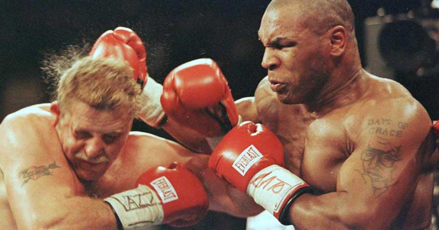 mike tyson KOs frans botha