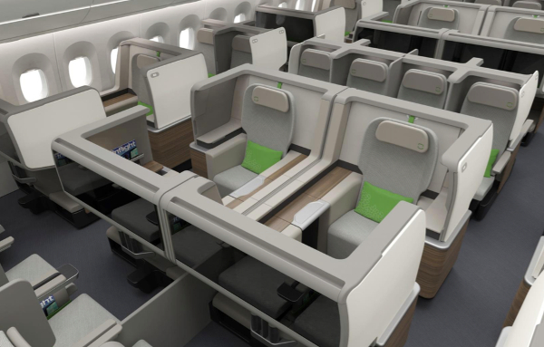 Blending seat classes in the same cabin