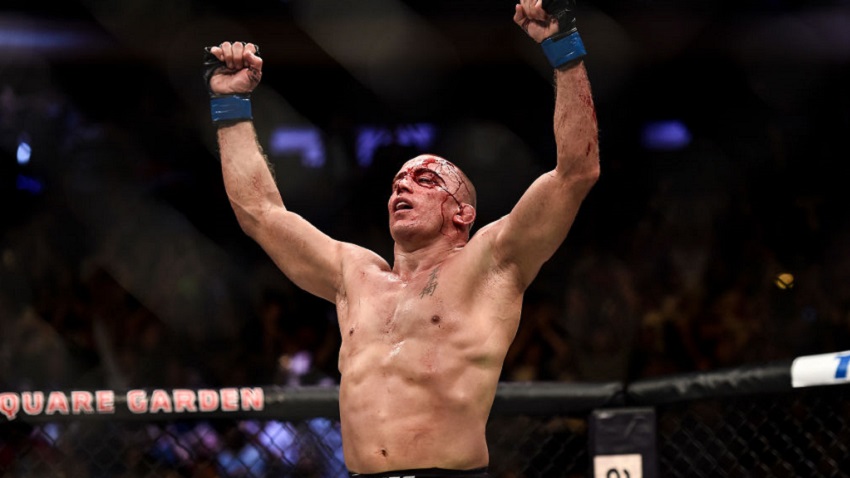 Georges St-Pierre in victory over Michael Bisping