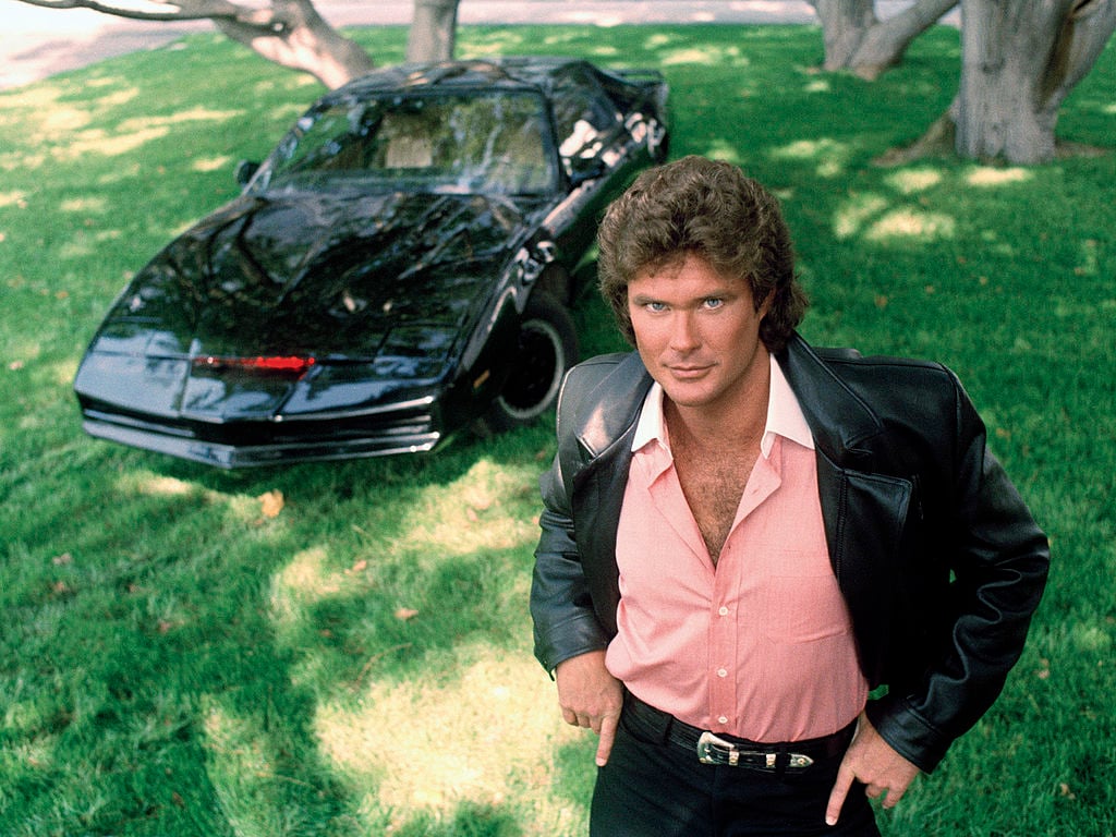 David Hasselhoff and KITT (Photo: NBC/Getty)