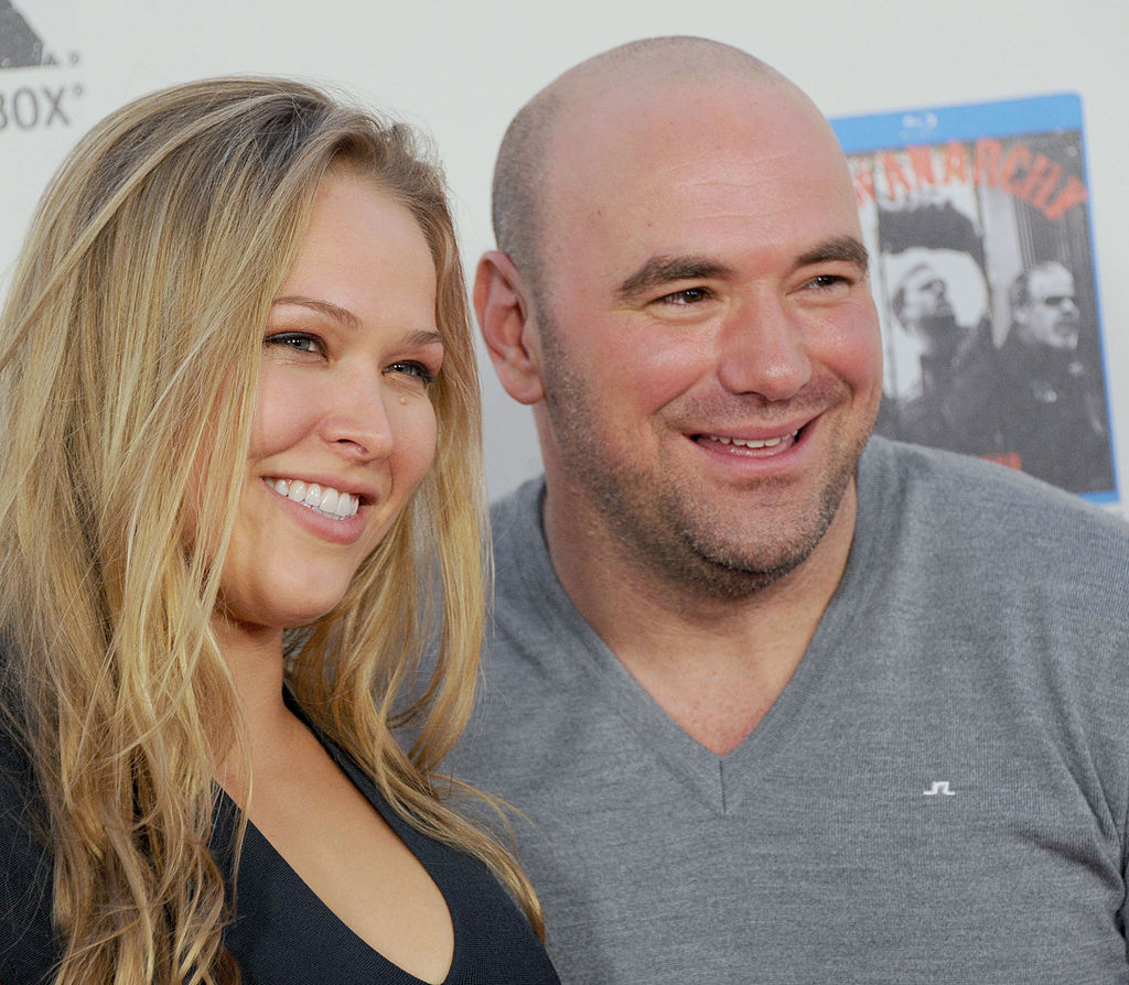 GettyImages-151632099.jpg Ronda Rousey and Dana White Getty Images