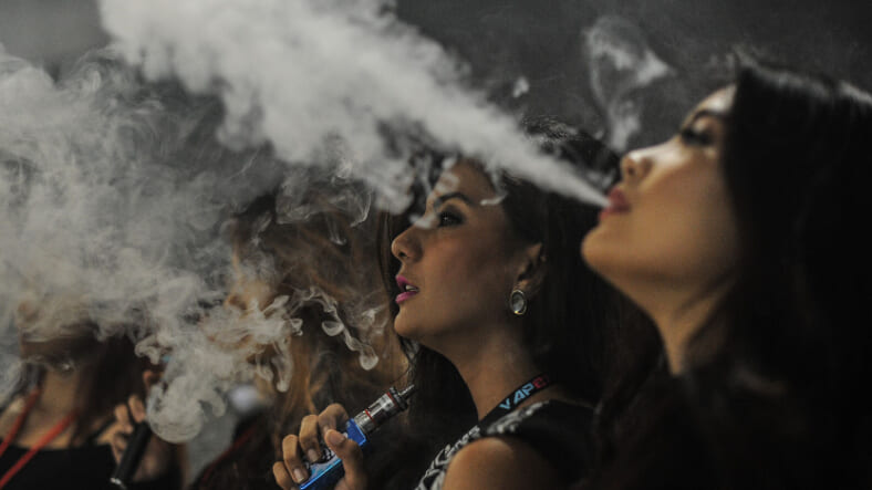 The U.S. Department of Transportation explicitly bans electronic cigarettes on commercial flights