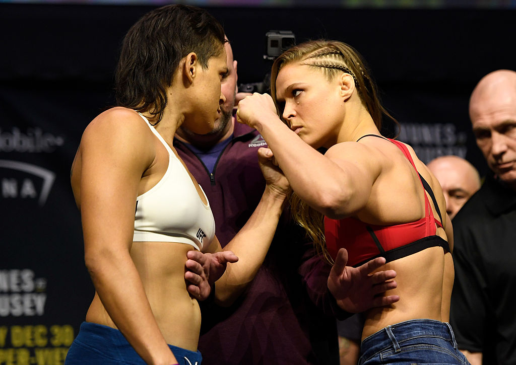 Ronda Rousey Vs. Amanda Nunes Weigh-In.