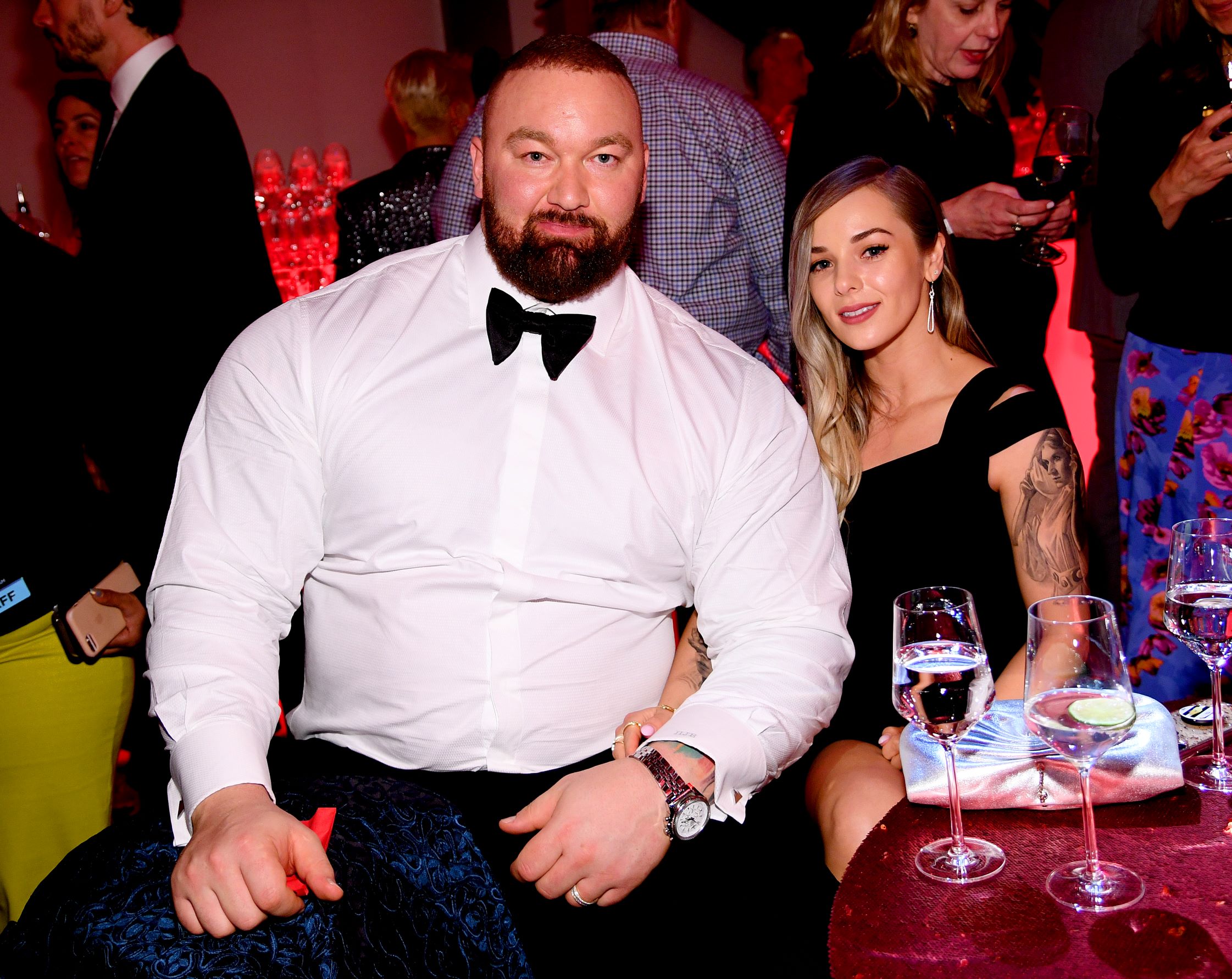 Hafþór Júlíus Björnsson and wife