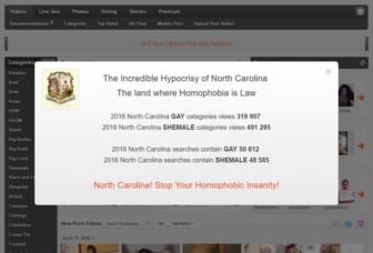 A Porn Site Has Banned North Carolina Users Over the State's Anti-LGBT