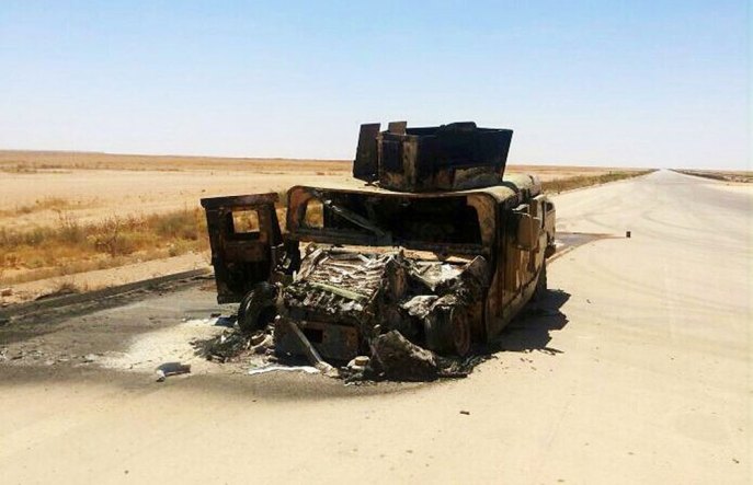Humvee bombed ISIS AP