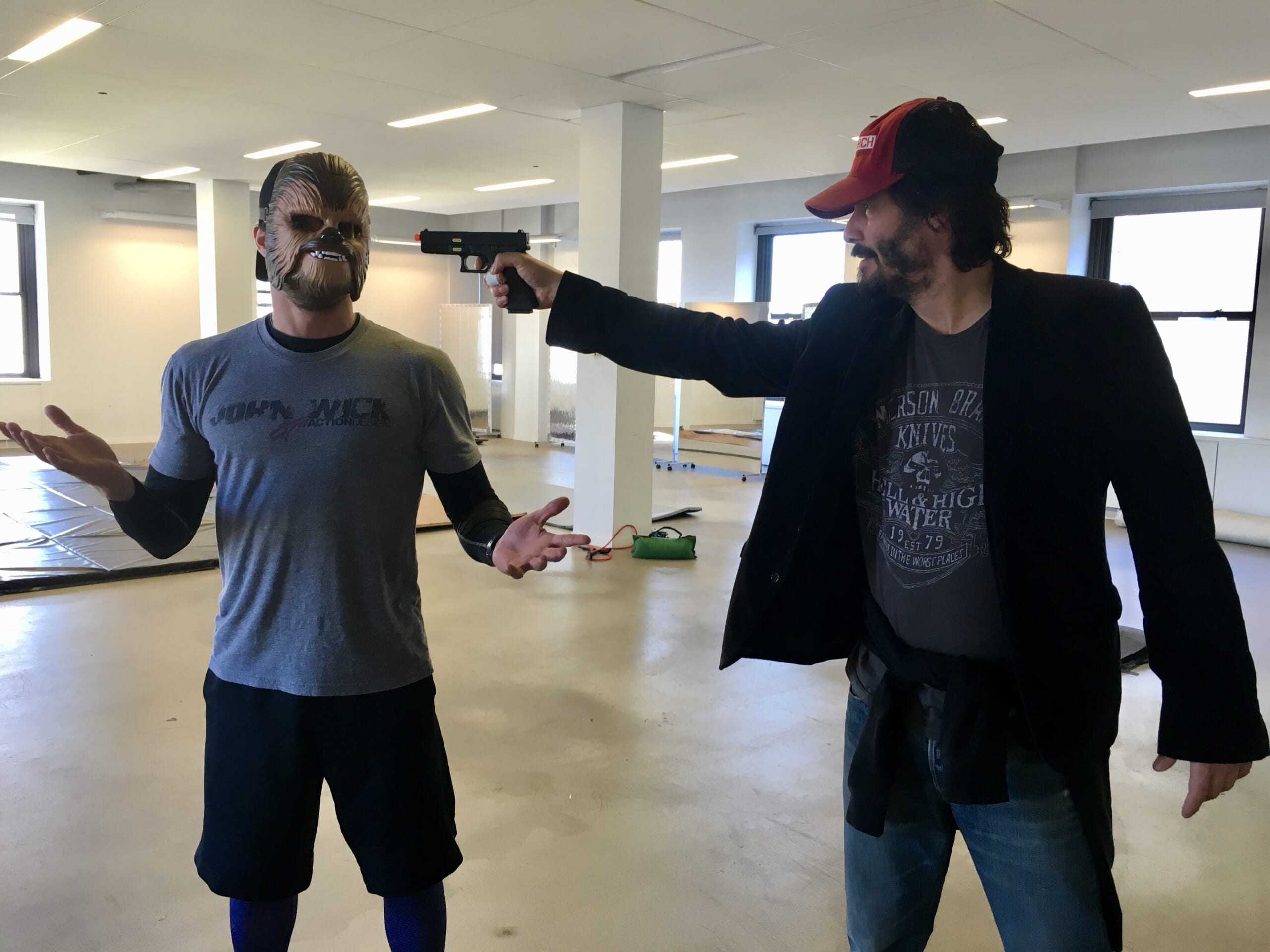 Jackson Spidell as Chewbacca, with Keanu