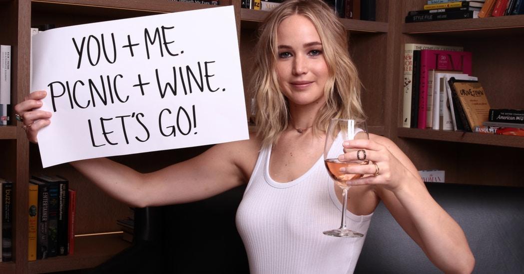 This Is Your Chance to Get Wine Drunk on a Boozy Date With Jennifer Lawrence  - Maxim