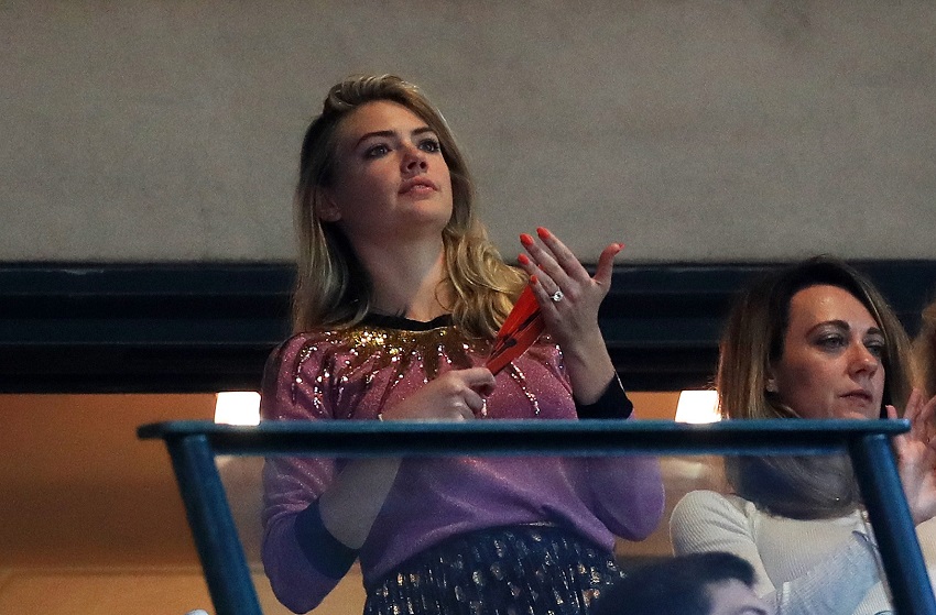 Kate Upton in purple at the ALCS Game 6