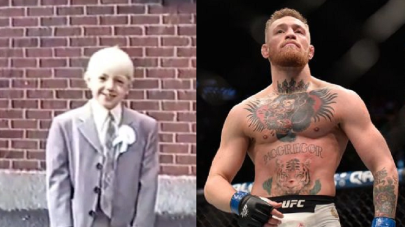 Kid Conor McGregor and adult McGregor