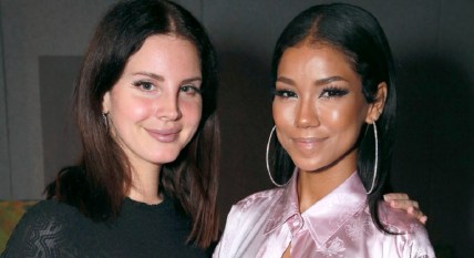 Lana Del Rey and Jhené Aiko at H.O.M.E. by Martell hosted by Jhene Aiko on September 28