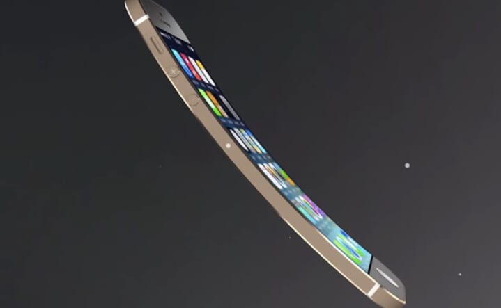 A curved iPhone 6 concept by Dutch designer Lewi Hussey