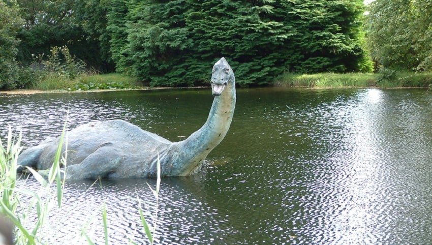 Loch Ness monster statue