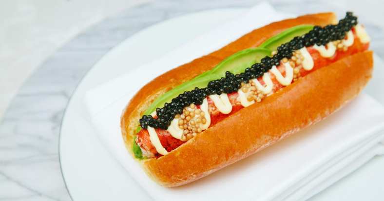 marky's caviar huso hot dog